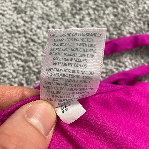 Kona Sol Swimwear Bikini Top Women Small Purple Halter Back Tie Summer Beach - Picture 7 of 10